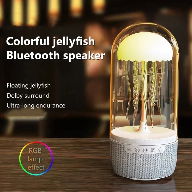 Colorful jellyfish lamp + bluetooth speaker