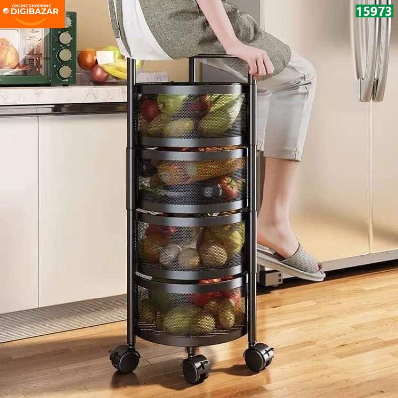 4 Layer Round Shape Kitchen Rack