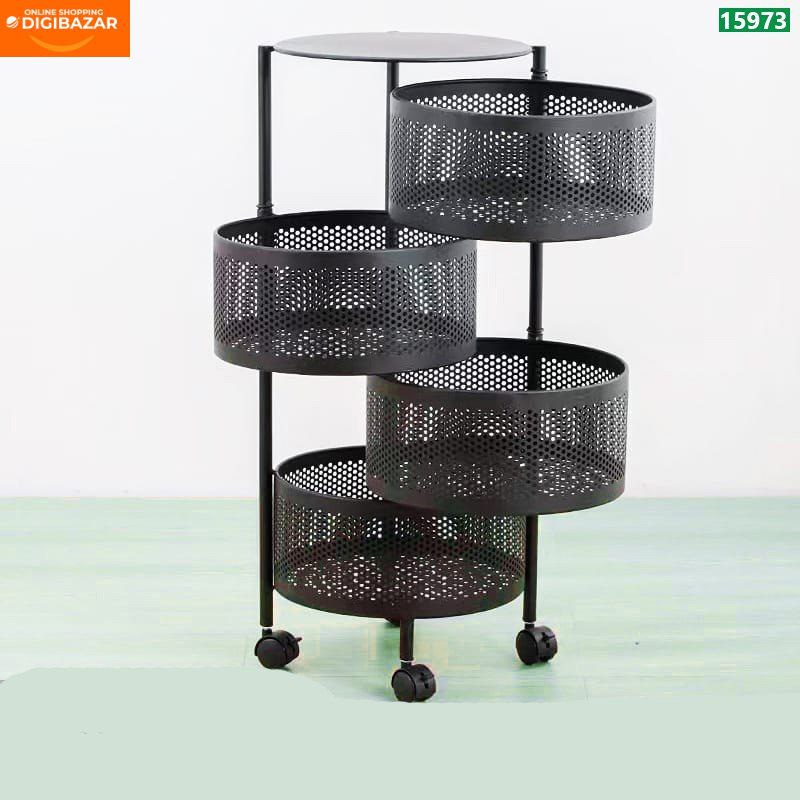 4 Layer Round Shape Kitchen Rack