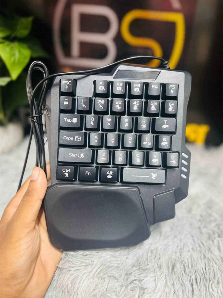 5 In 1 Combo Gaming Keyboard And Mouse Wireless Bluetooth For PC Smartphone PUBG Mobile Game Accessories