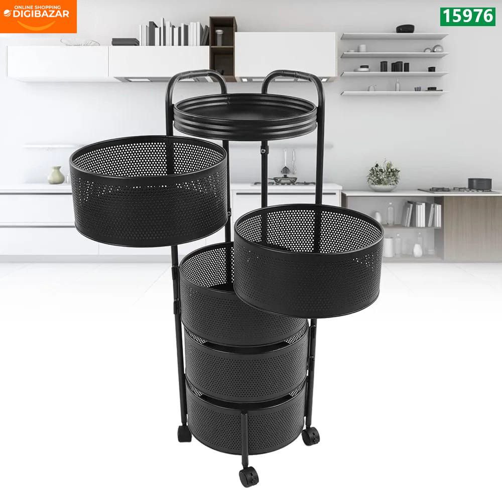 5 Layer Round Shape Kitchen Rack
