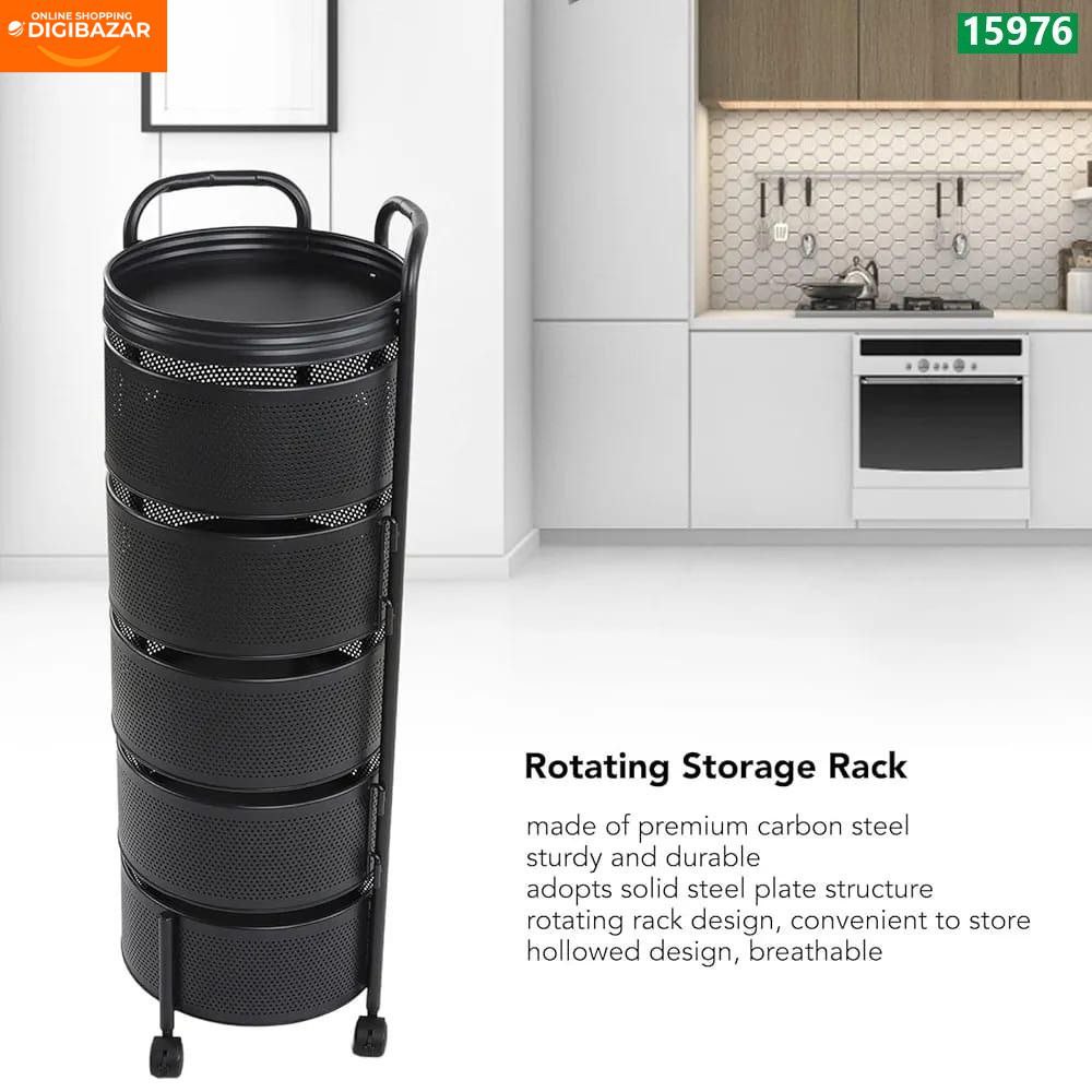 5 Layer Round Shape Kitchen Rack