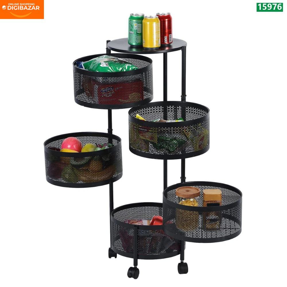 5 Layer Round Shape Kitchen Rack