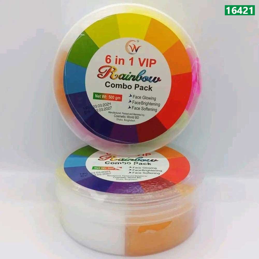 6 In 1 Vip Rainbow Combo Face Pack
