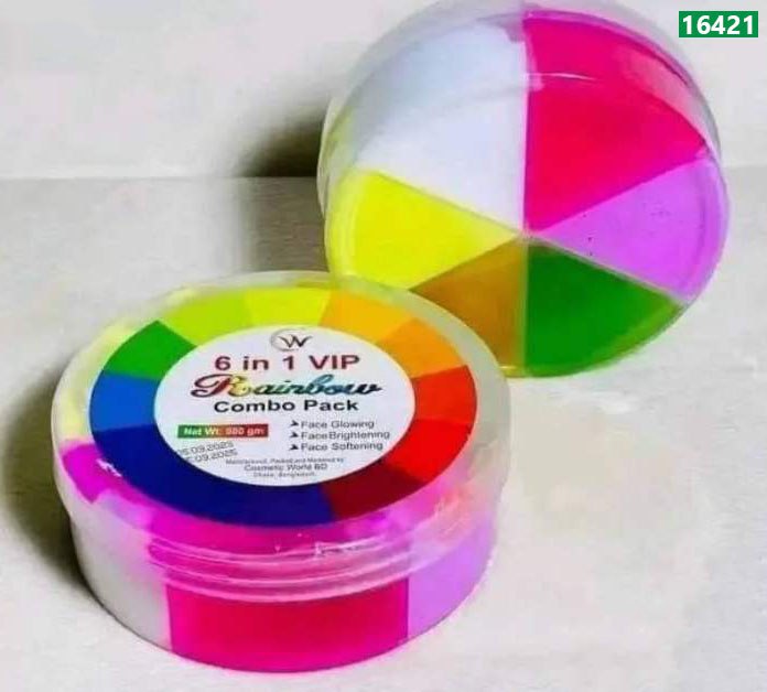 6 In 1 Vip Rainbow Combo Face Pack