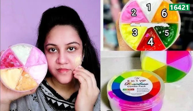 6 In 1 Vip Rainbow Combo Face Pack