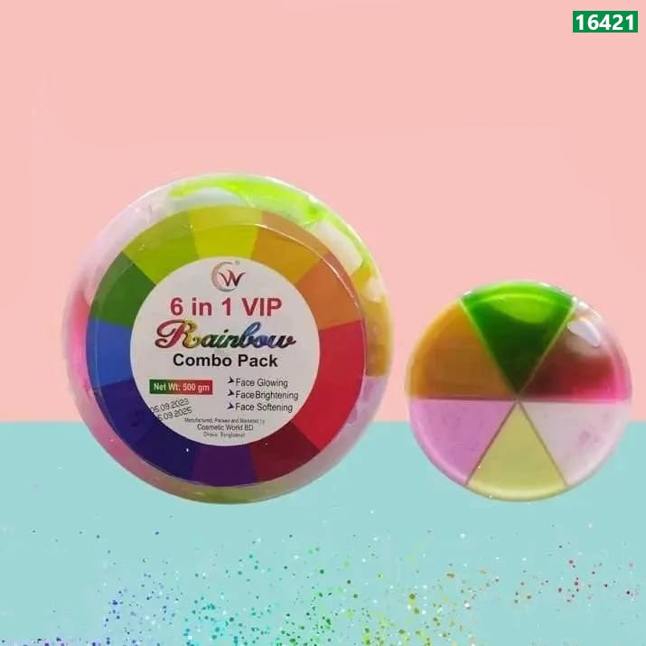 6 In 1 Vip Rainbow Combo Face Pack
