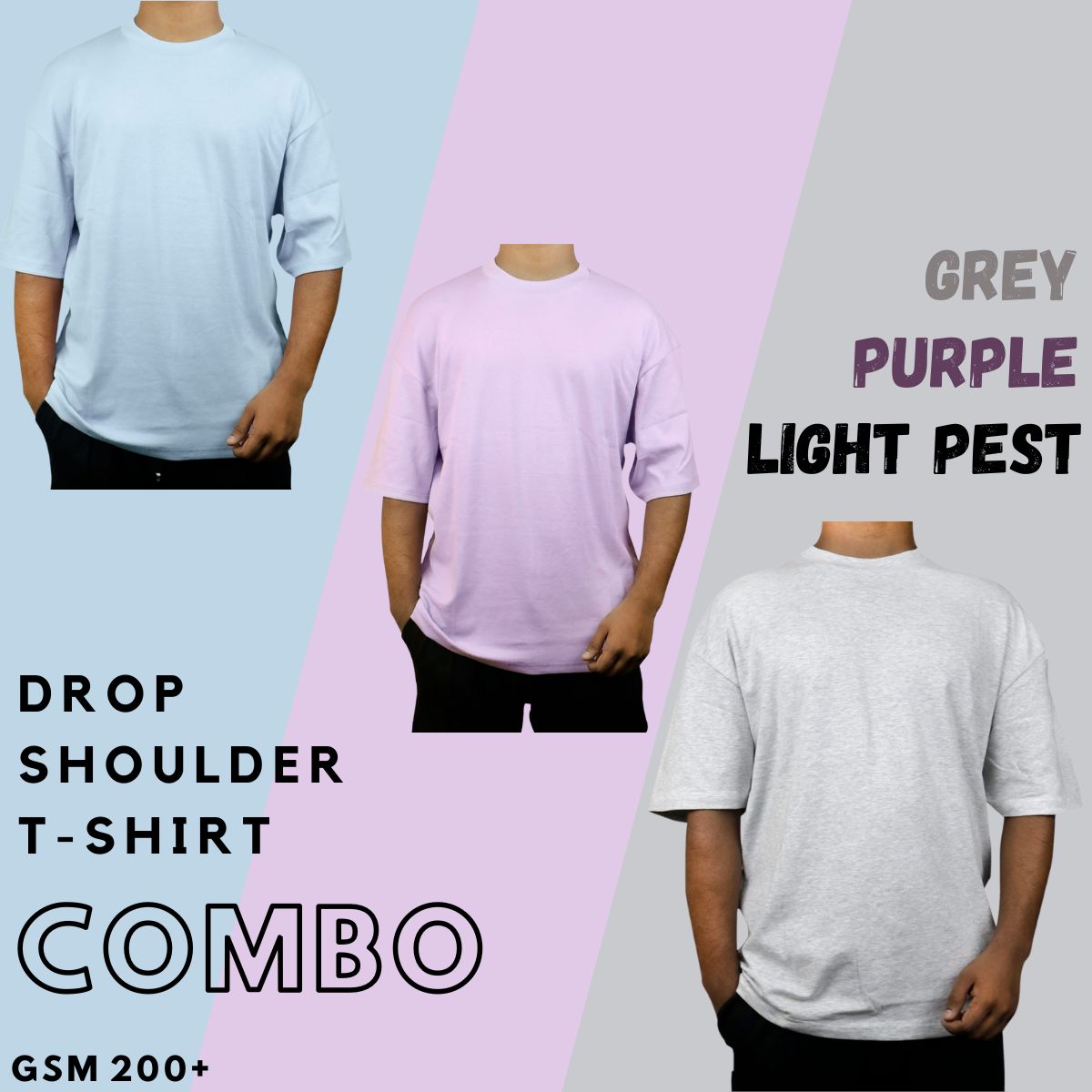 DROP SHOULDER T-SHIRT Combo