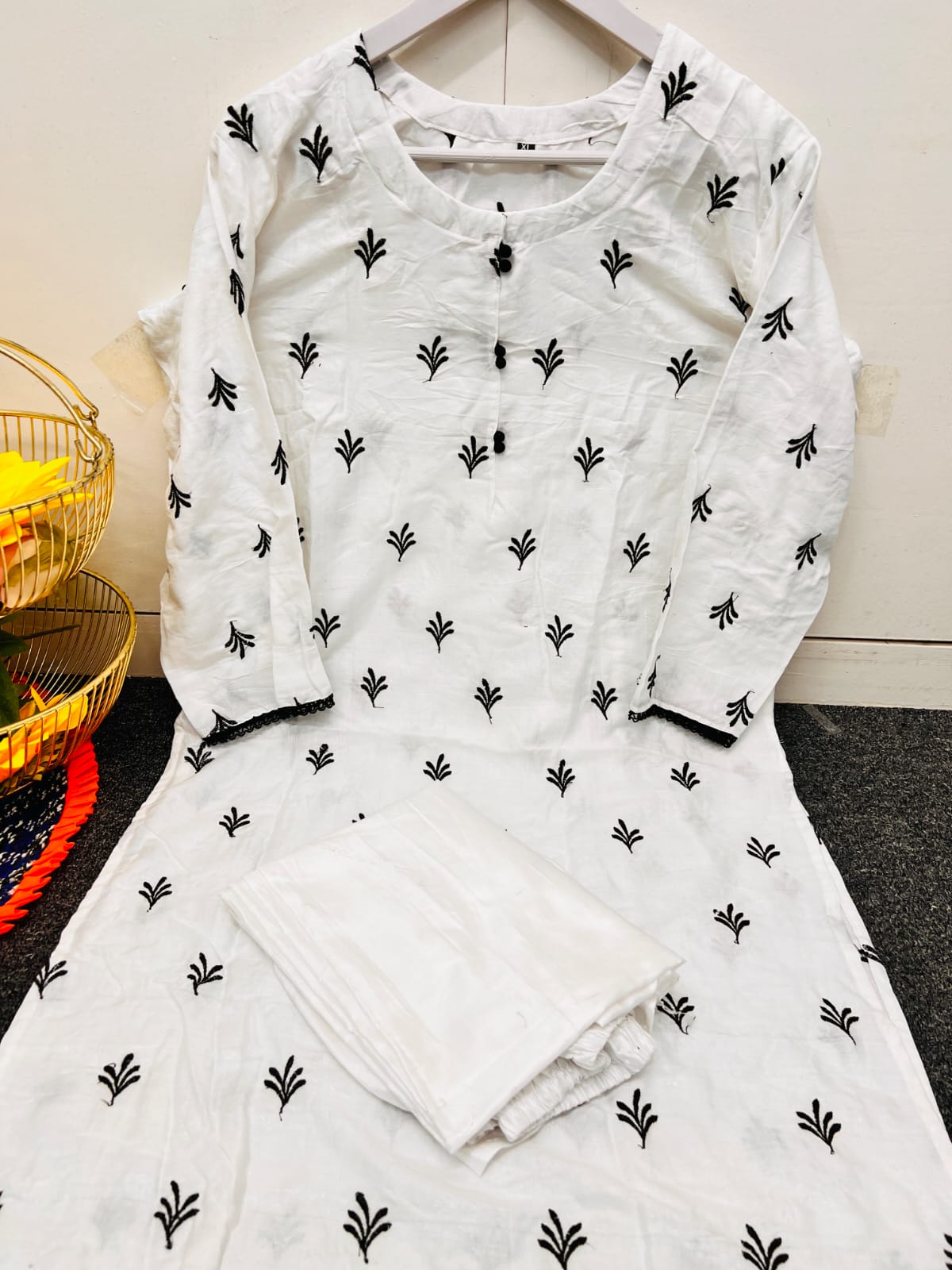 Embroidery Cotton Co-Ord Set