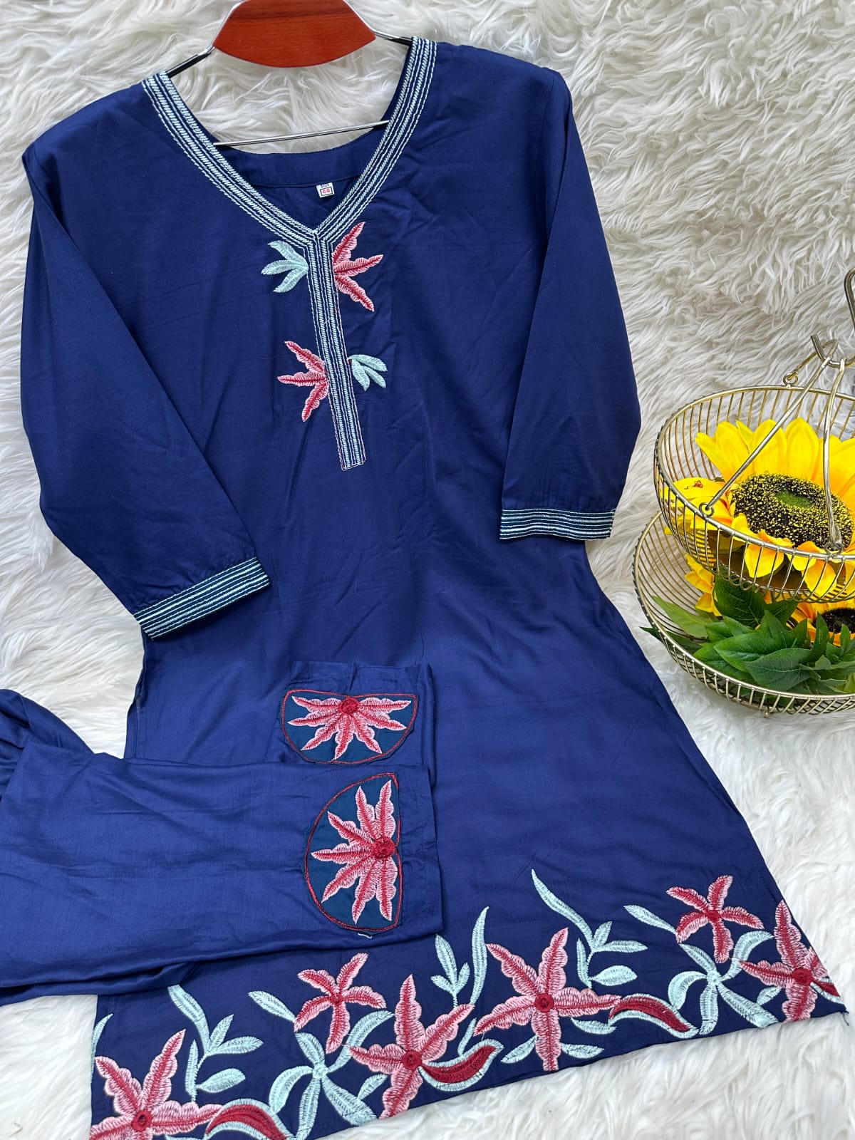 Embroidery Cotton Co-Ord Set