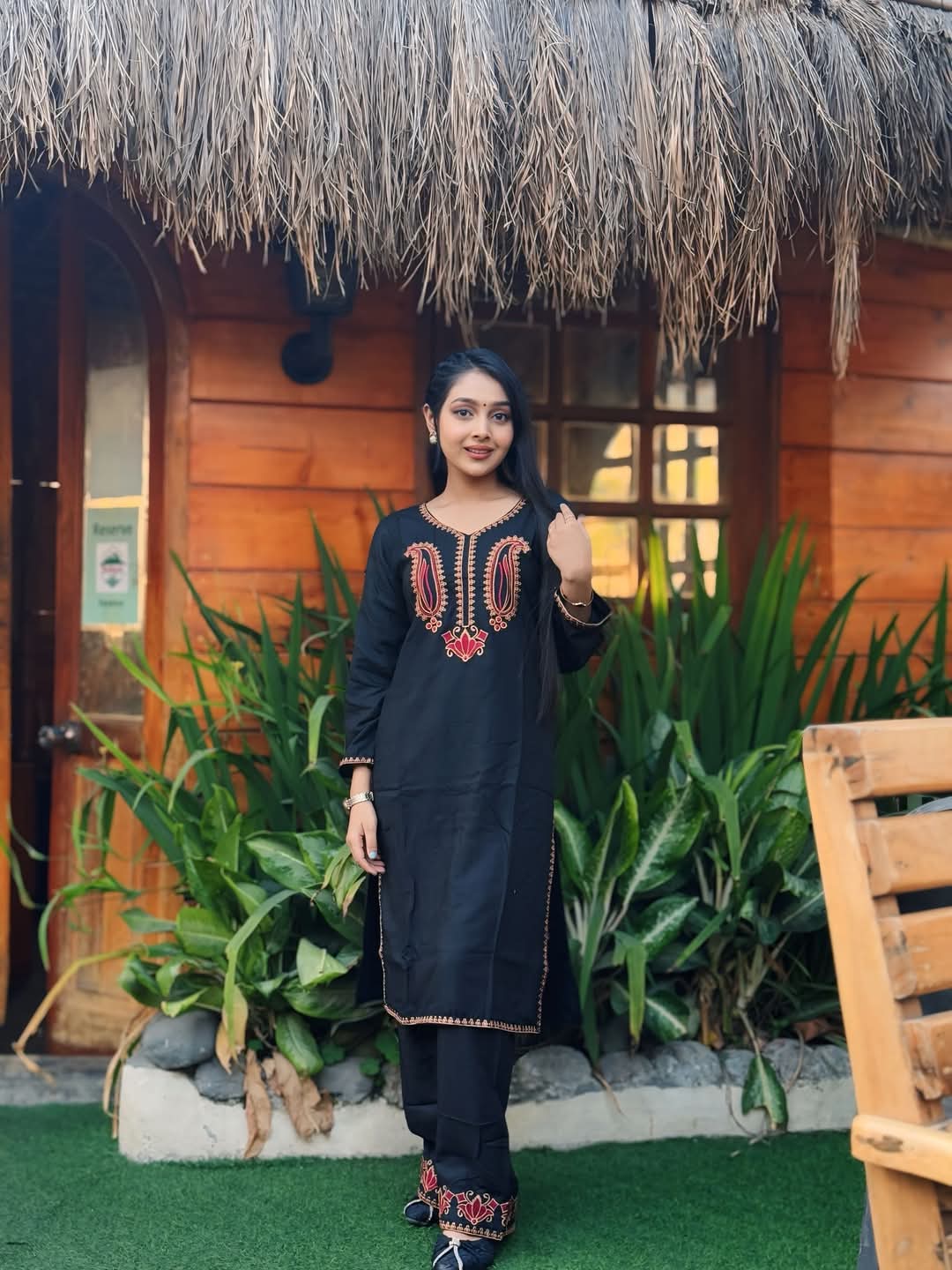 Embroidery Cotton Two Piece Co-Ord Set