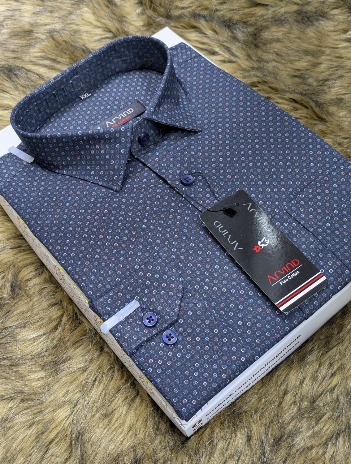 Executive Formal Full Sleeve Pure Cotton Shirt, Blue Colour