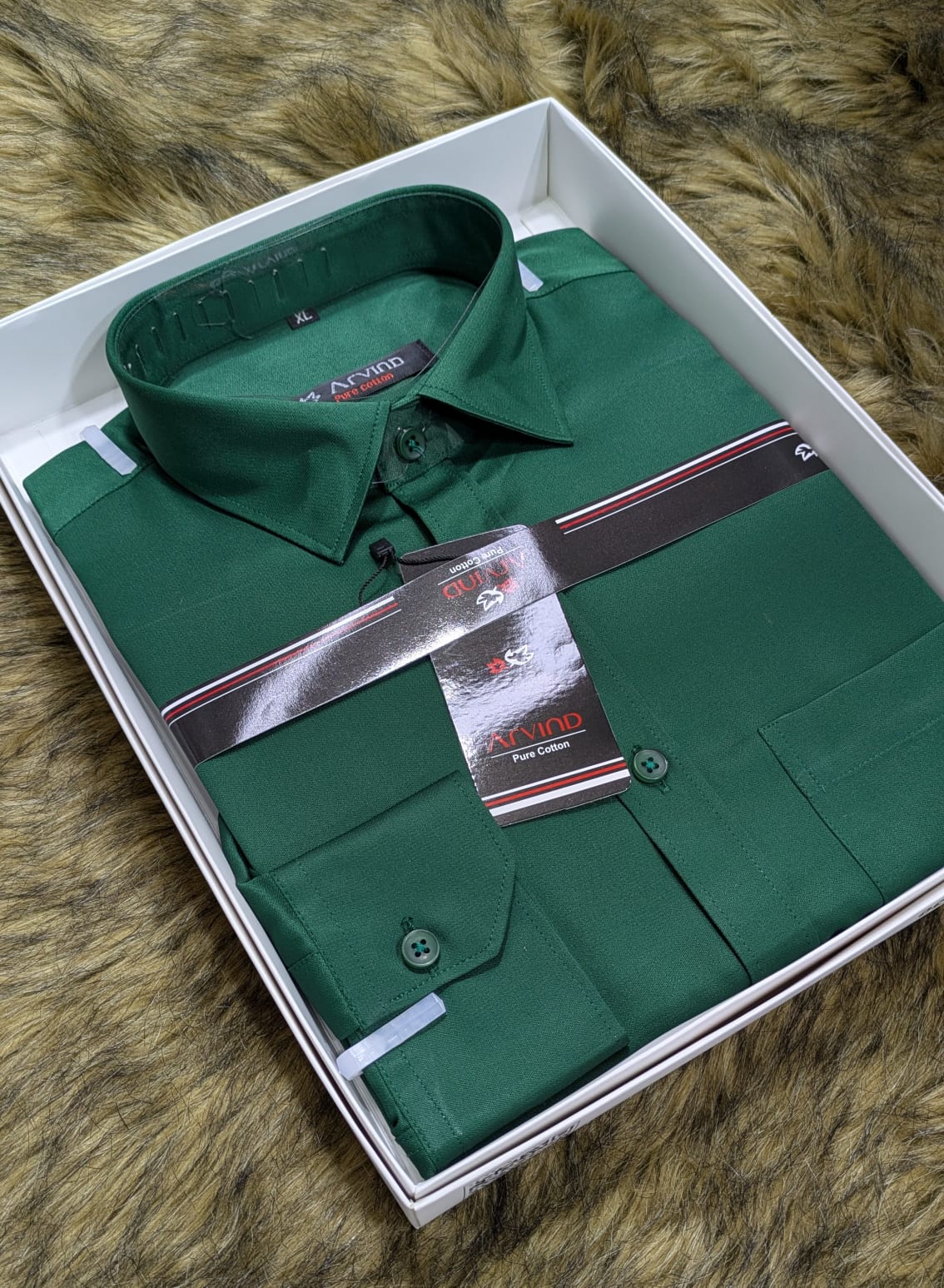 Executive Formal Full Sleeve Pure Cotton Shirt, Green Colour
