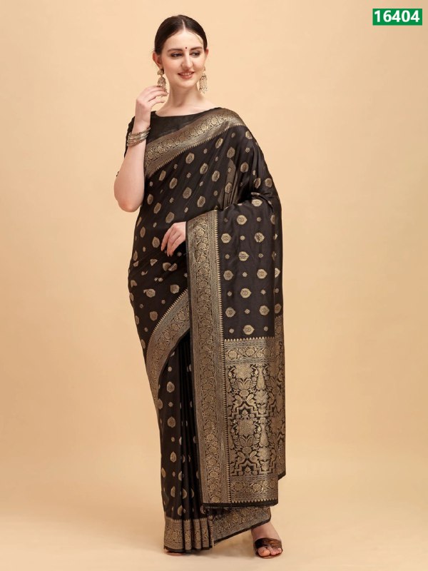 Latest & Exclusive Luxury Stylish Glorious Design Saree With Gorgeous Blouse Piece For Woman