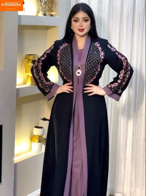 Makroon Embroidery Dubai Cherry Burkha