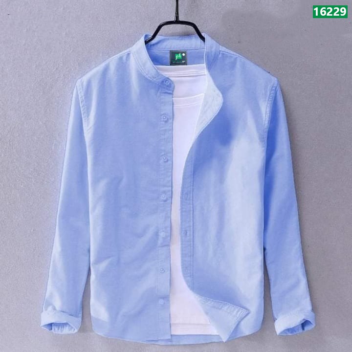 Men's Full Sleeve Solid Color Shirt