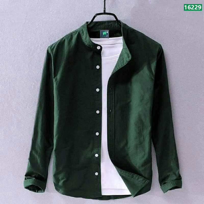 Men's Full Sleeve Solid Color Shirt