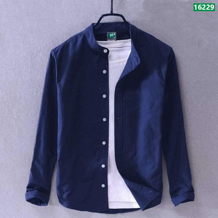 Men's Full Sleeve Solid Color Shirt
