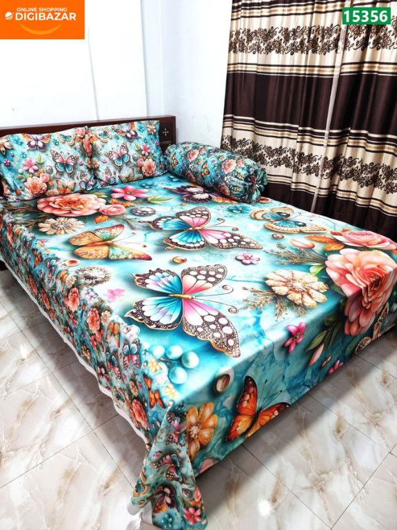 প্রিমিয়াম কোয়ালিটি থ্রিডি বেডশীট সেট