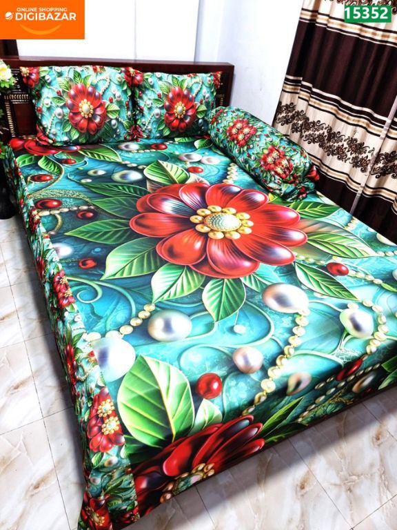 প্রিমিয়াম কোয়ালিটি থ্রিডি বেডশীট সেট