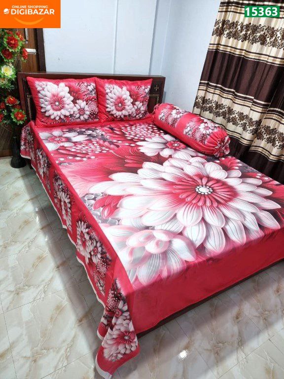 প্রিমিয়াম কোয়ালিটি থ্রিডি বেডশীট সেট