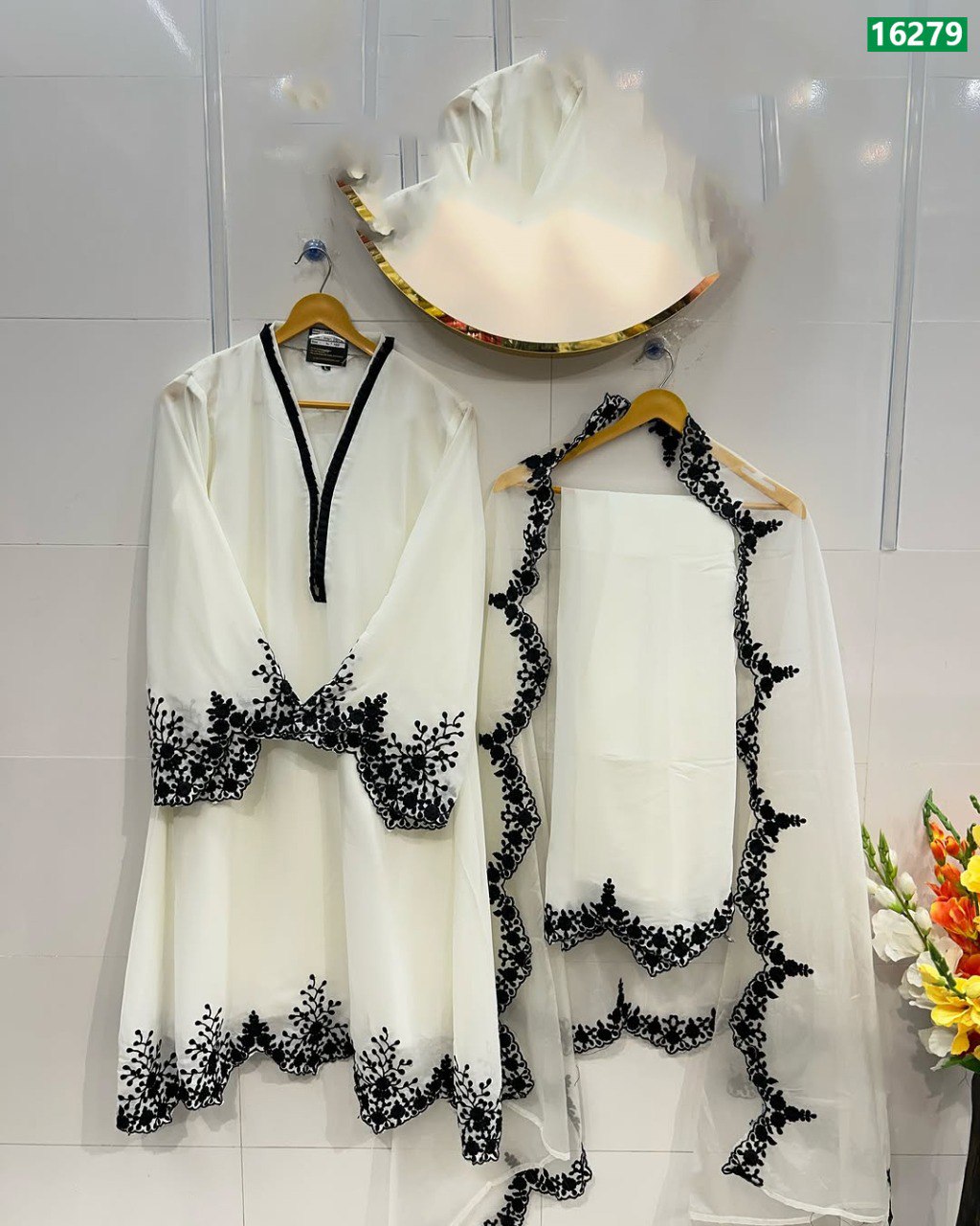 Readymade Embroidery Three Piece