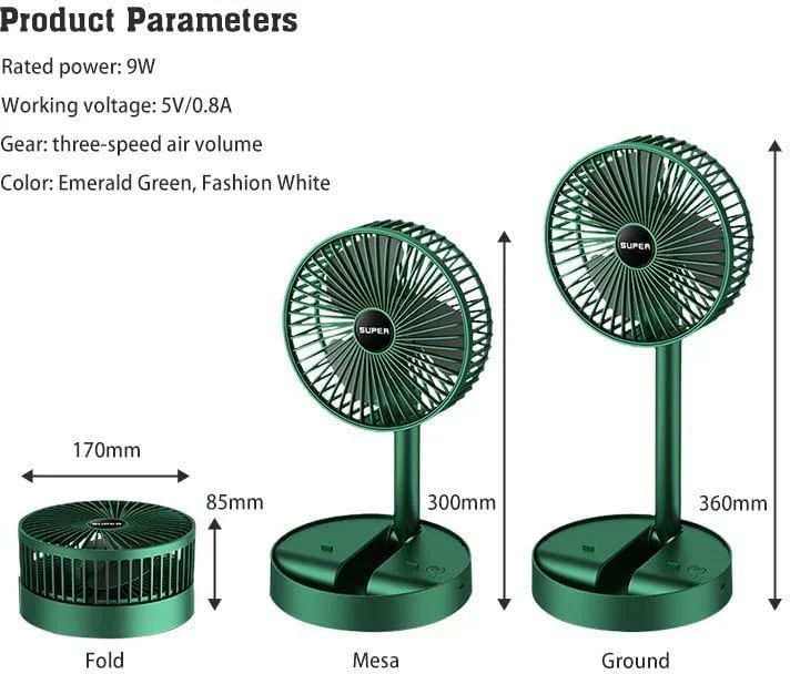 Rechargeable Folding Fan