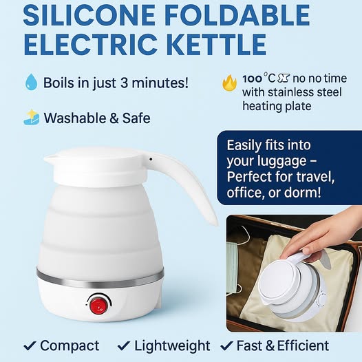 Silicone foldable electric cattle