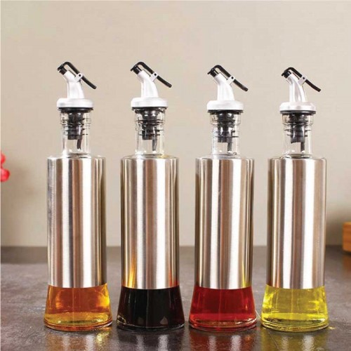 Stainless Steel Leak-proof Glass Oil Control Pot 500ml