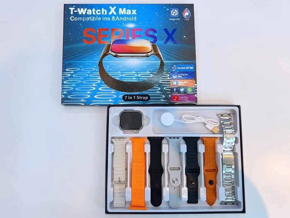 T-Watch X Max Series X 7-in-1 Strap Smartwatch