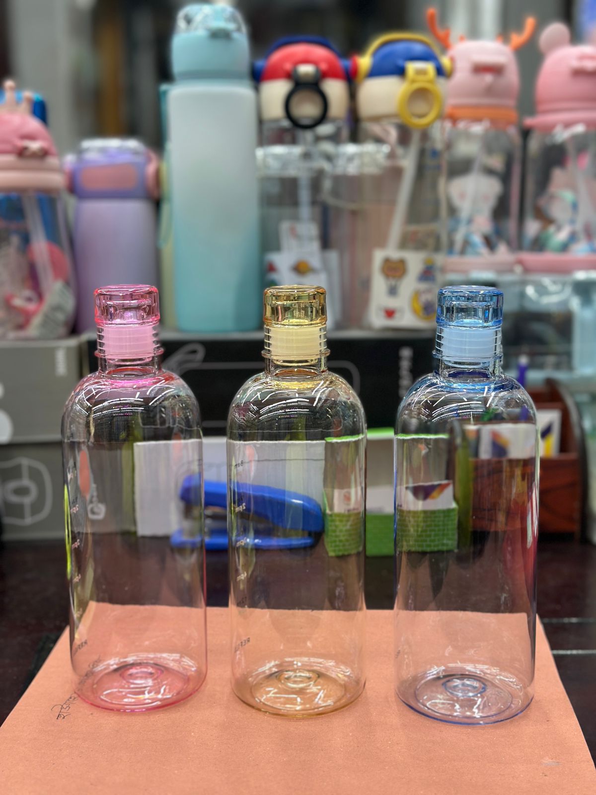 Transparent water bottle