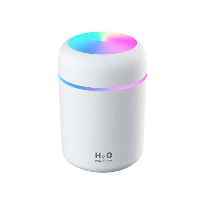 USB Rechargeable Mini Air Humidifier for Bedroom – High Power, Ultra-Quiet, with Color Lights